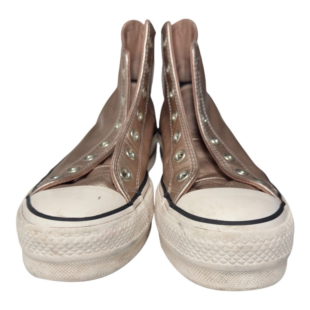 Women's Chuck Taylor All Star Lift Metallic Leather High Top SZ 8 562773C - Picture 3 of 12